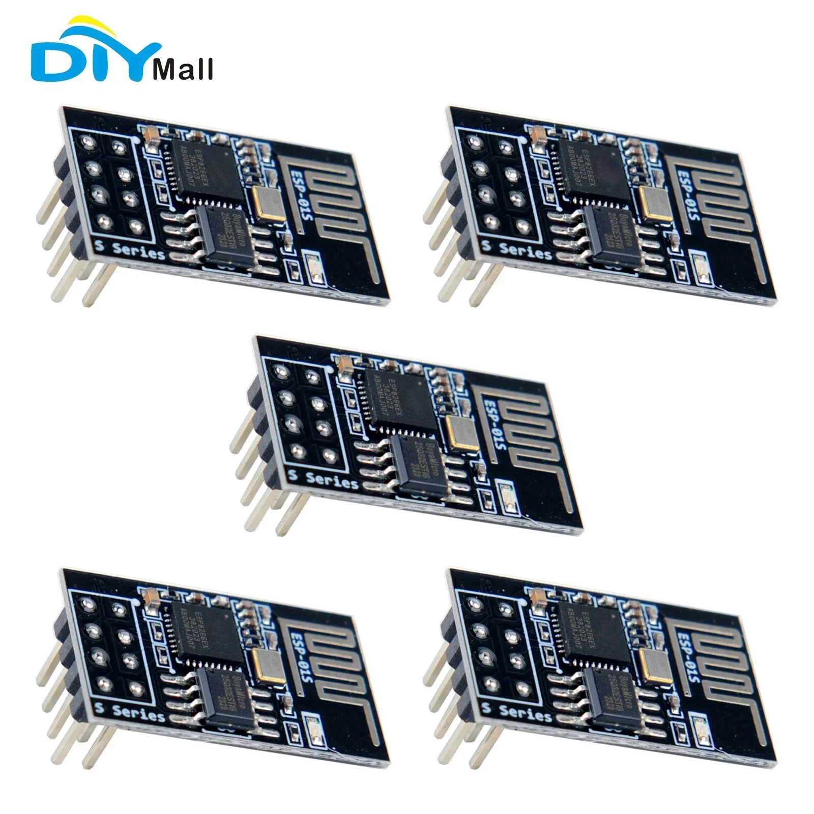 ESP-01S ESP8266 WiFi Module 4MB Flash 3.3V Wireless Serial Transceiver 5PCS Set for IoT Projects and DIY Electronics