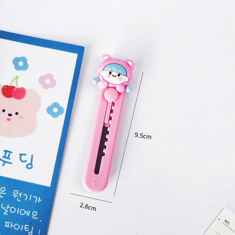 الكرتون سكّين متعدّد الاستخدامات سكين فني صغير محمول طالب لوازم مكتبية قطع الورق مكتب اكسبرس Unboxing الفن سكين الهدايا