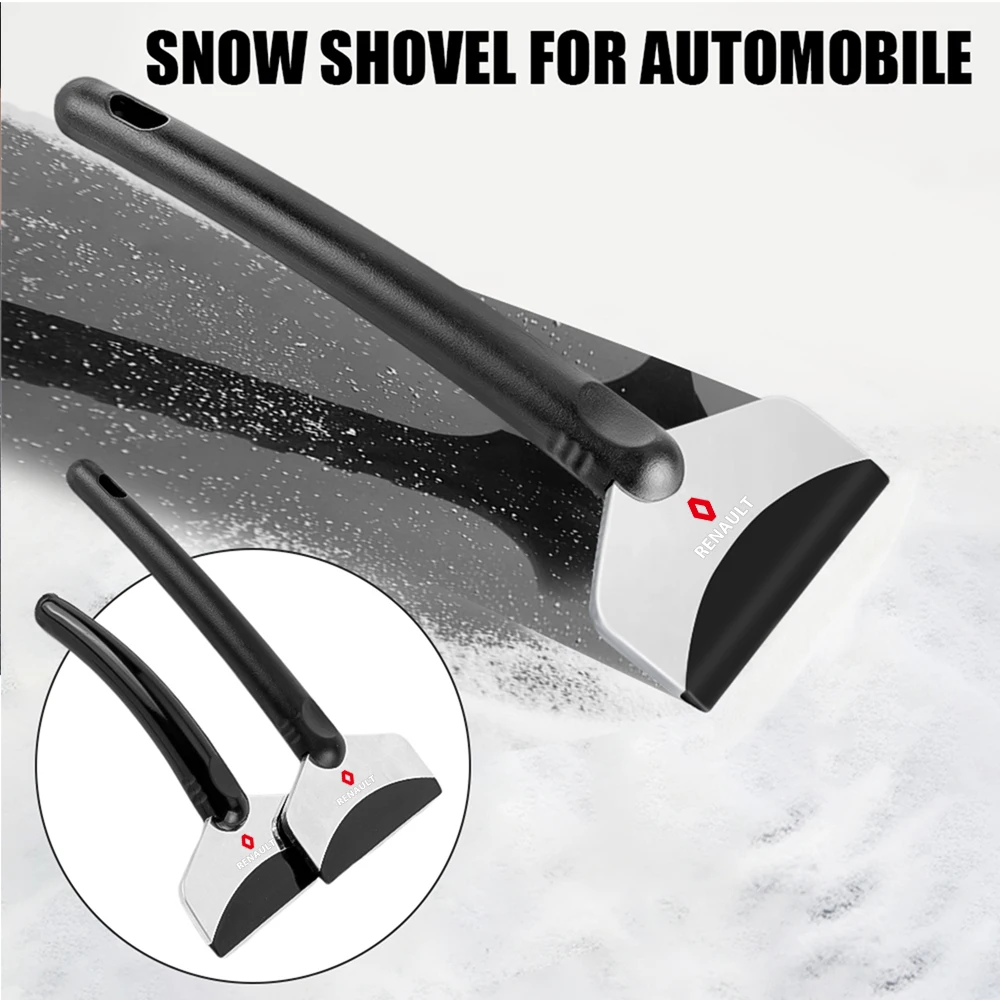 Stainless Steel Car Snow Remover Ice Scraper Snow Removal Tools For Renault Megane 2 3 Clio 4 Captur Radio Logan Duster Laguna