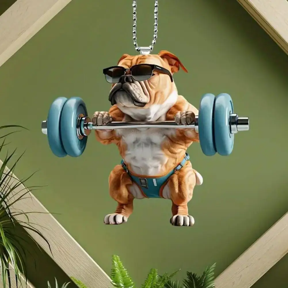 Automobile Automobile Christmas Pendants Lightweight Christmas Tree Hanging Decor Cute Dog Weightlifting Dumbbell Pendant Acrylic Keychain - Aliexpress Deal