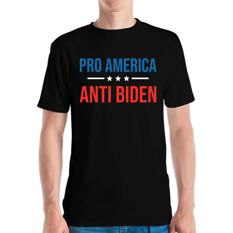 Pro America Anti Biden Flag Impeach Joe Biden Anti-Biden 8646 T-shirt Men Women