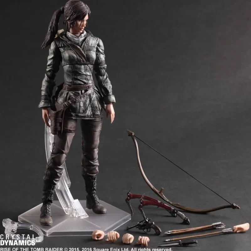 Play Arts The Tomb Raider Movie Anime Figures Laura Lara Croft Action Figure Collectable Model Doll Collection Toy Birthday Gift