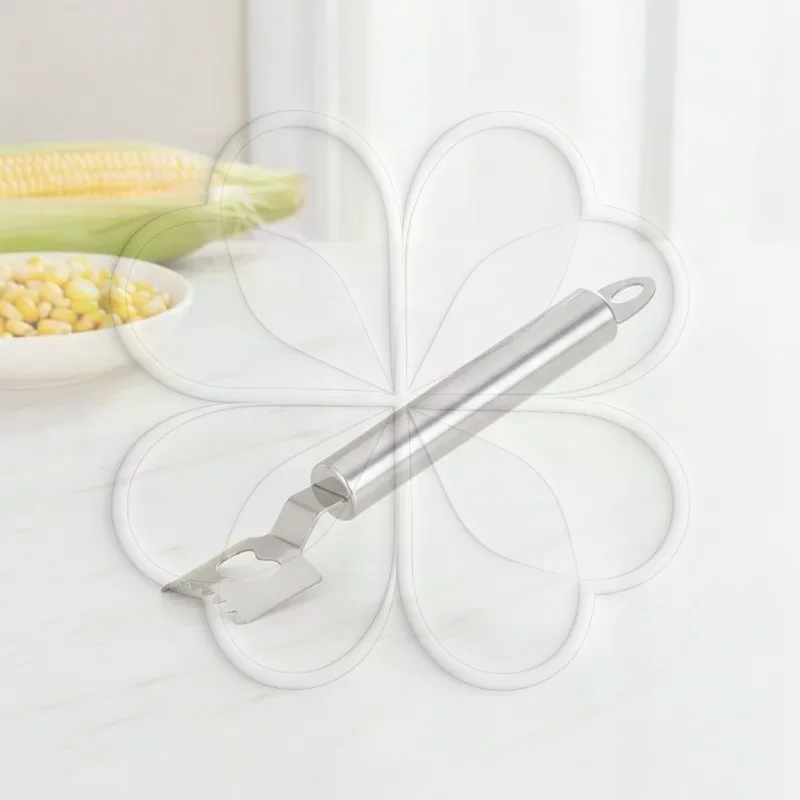 Stainless Steel Thresher Corn Slicer Peeler Kitchen Household Corn Cutter Fishing And Corn Peeling Practical Kitchen Tools