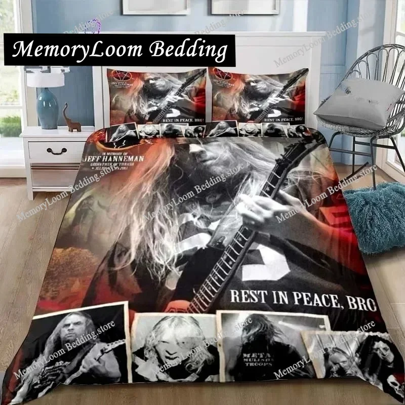 

Slayer Heavy Metal Band Bedding Set Single Twin Full Queen King Size Bed Set Adult Kid Bedroom 3D Print Skull Bedding Gift