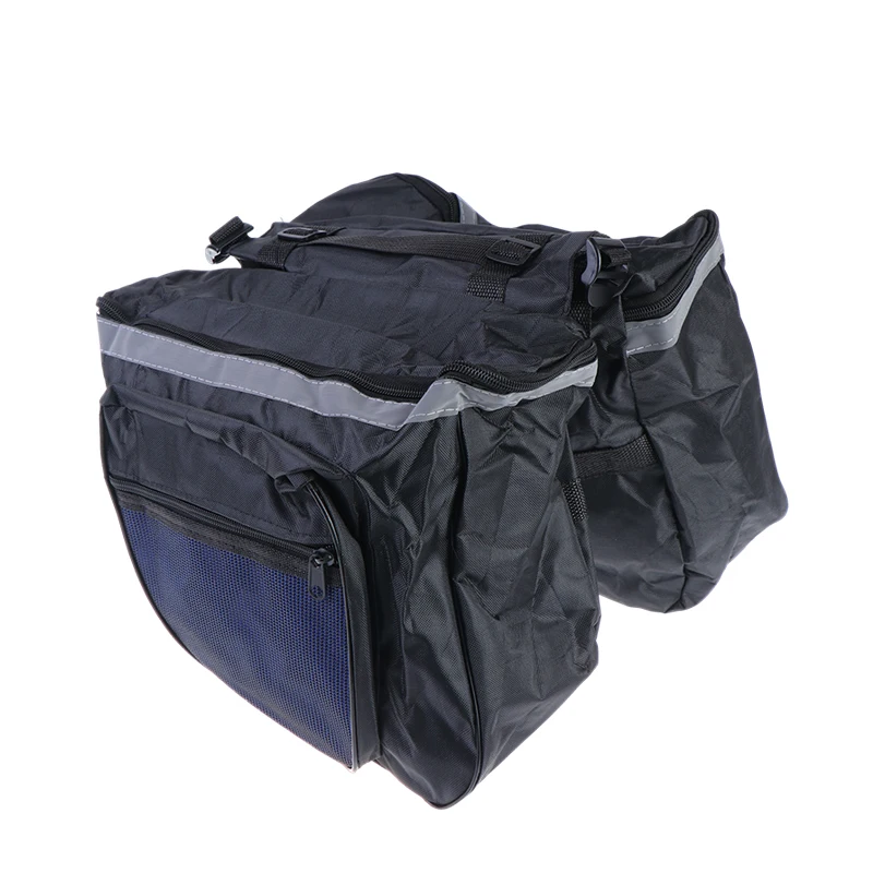 Bolsa espaciosa para asiento trasero de bicicleta, alforja doble para portaequipajes trasero para ciclismo