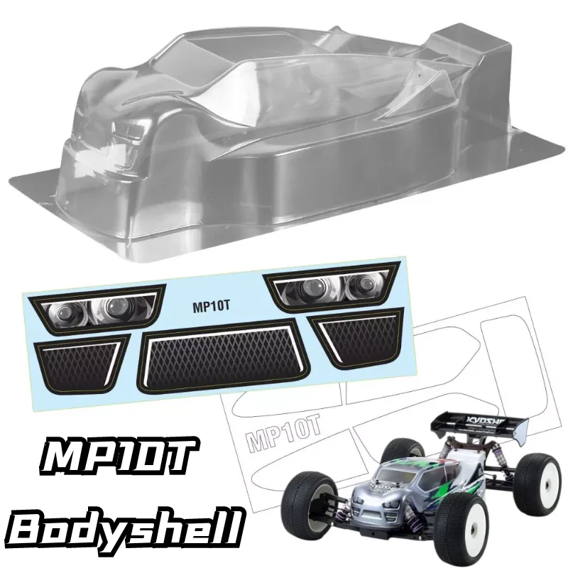 1/8 RC PC shell body Fit kyosho 1/8 MP10T Truggy Off-road 1.0mm Thickness with sticker