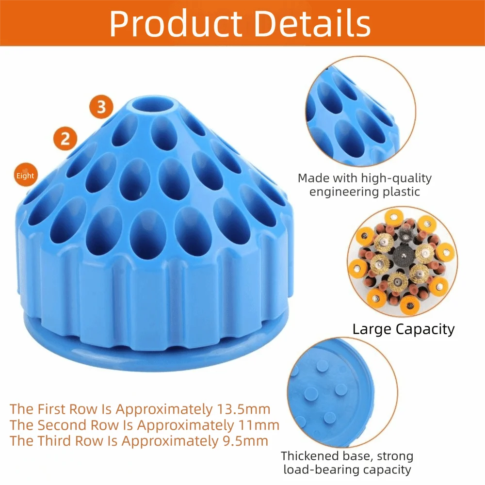 360 Degree Rotating Rotating Drill Bit Storage Box Professional Accessory Holder Case Multi-Tool Organizer DIY Rotary Tool Case
