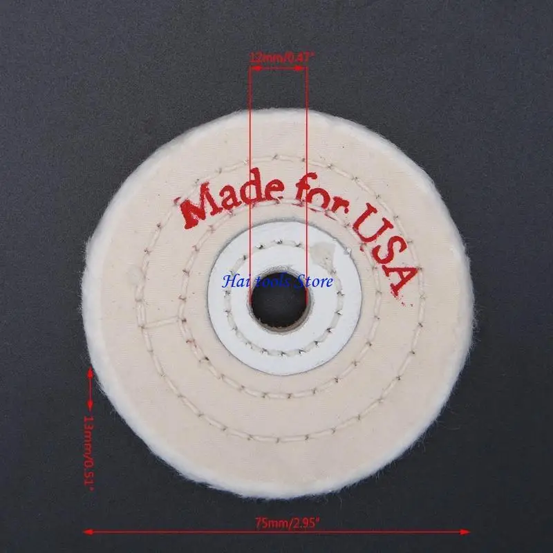 

X37E 3/4/5/6/7/8"Cloth Buffing Wheel Grinder For Wood Metal Jewelry Polishing Tools