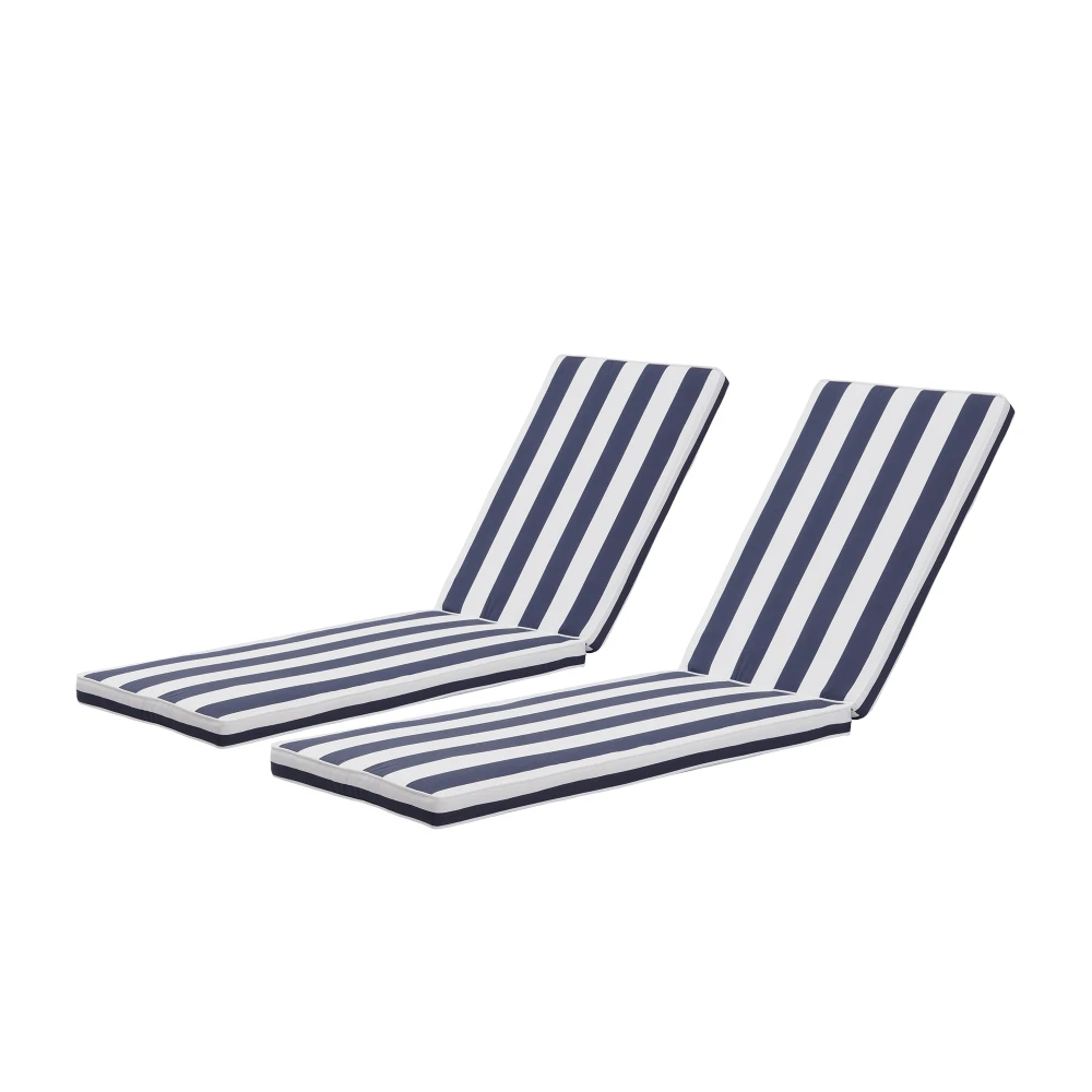 

2PCS Set Outdoor Lounge Chair Cushion Replacement Patio Funiture Seat Cushion Chaise Lounge Cushion