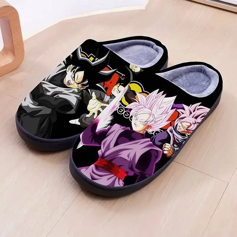 Winter Warm Indoor Slippers Anime Dragon Ball Goku Black Cospaly Cartoon Shoes For Men Women Boy Girl Slippers Halloween Gift