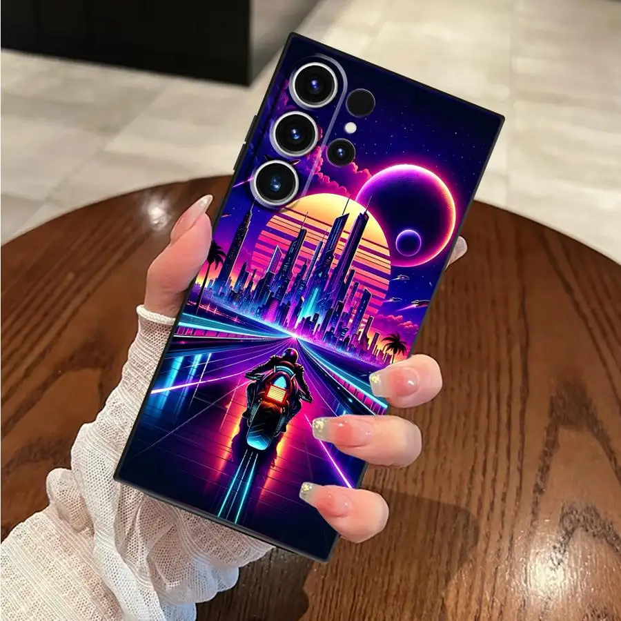 حافظة SCI-FI City لهاتف سامسونج جالاكسي S20 S24 Plus S9 S22 S24 + S21 S23 FE S25 + S25 غطاء خلفي فائق النعومة #6