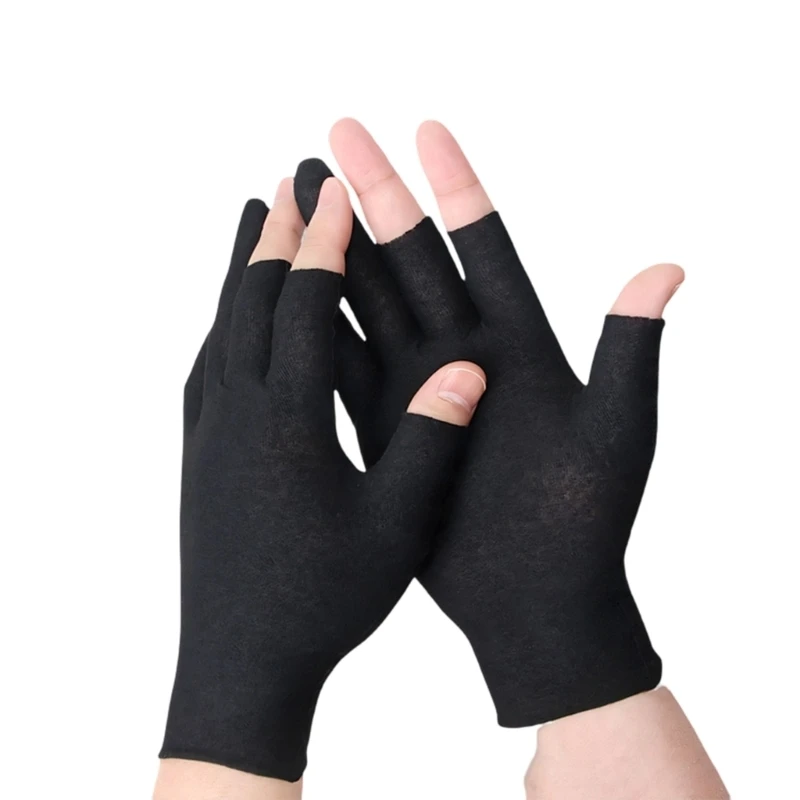77JC Pack of 10 Cotton Fingerless Work Gloves for Gardening Construction and Labor