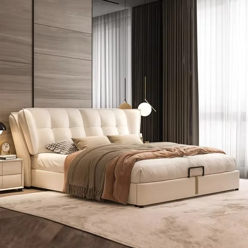 

Luxury Waterproof Double Bed Comforter Princess Bedframe Storage Queen Double Bed Full Size Frames Camas De Casal Home Furniture