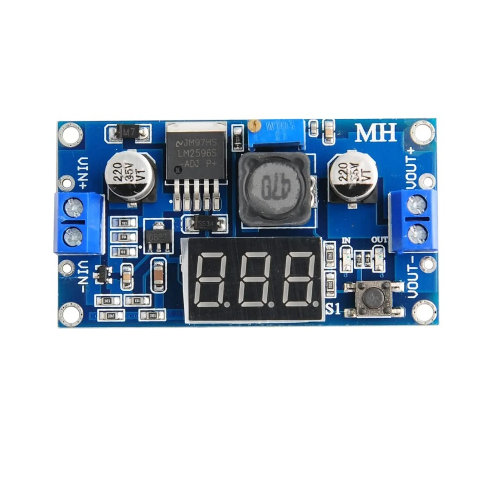 1 DC-to-DC محول فرق الجهد 4-40 فولت إلى 1.25-37 فولت قابل للتعديل منظم باك وحدة مع شاشة LED الفولتميتر 3A