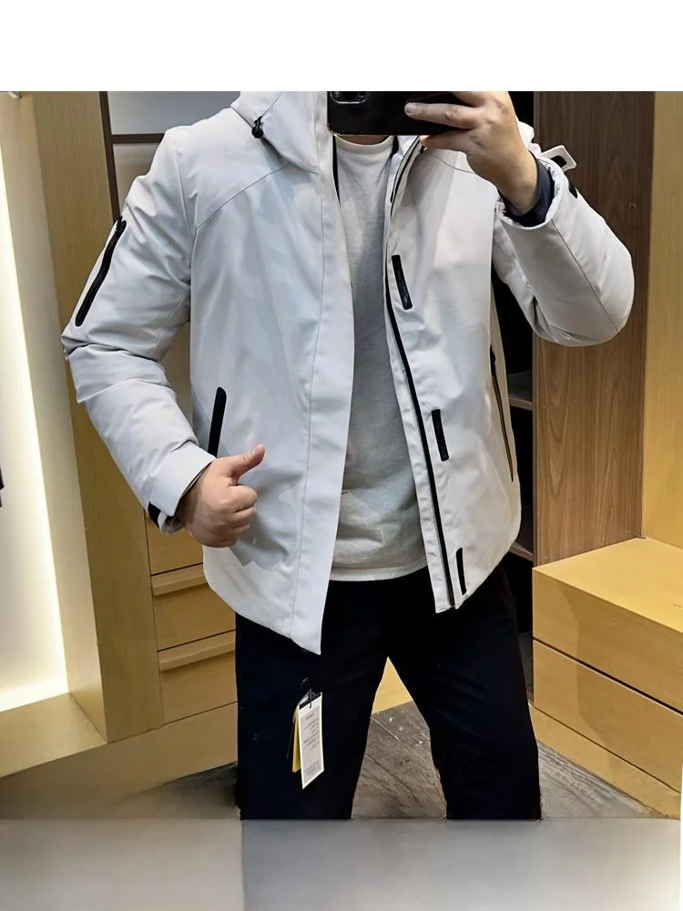 

High Loosen down Jaet Extreme Cold Series Outdoor White Du Feather Zipper Windproof Youth Faion Regular Length Coat