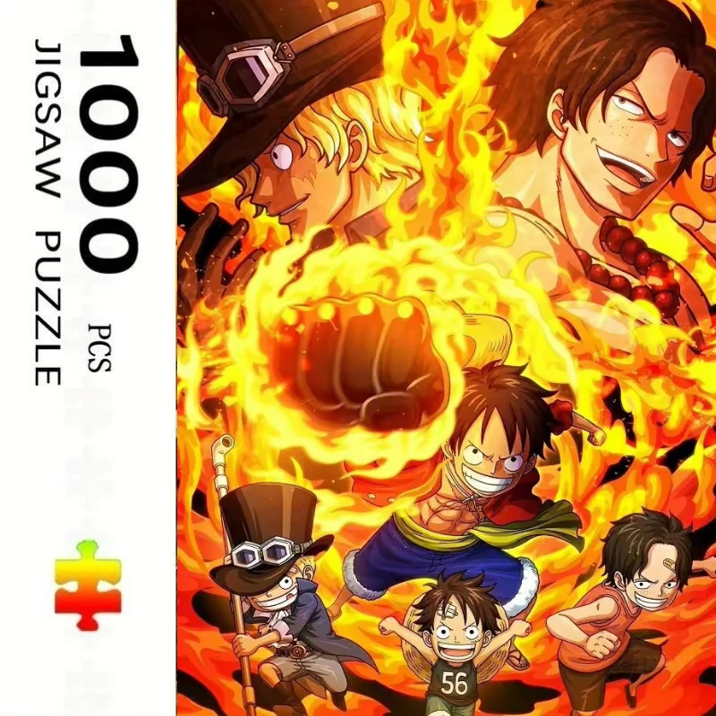 Luffy Japan Anime One Piece Neuer Stil Lehrreiches Puzzle Schwierige Herausforderung Freizeit-Entspannungs-Puzzle