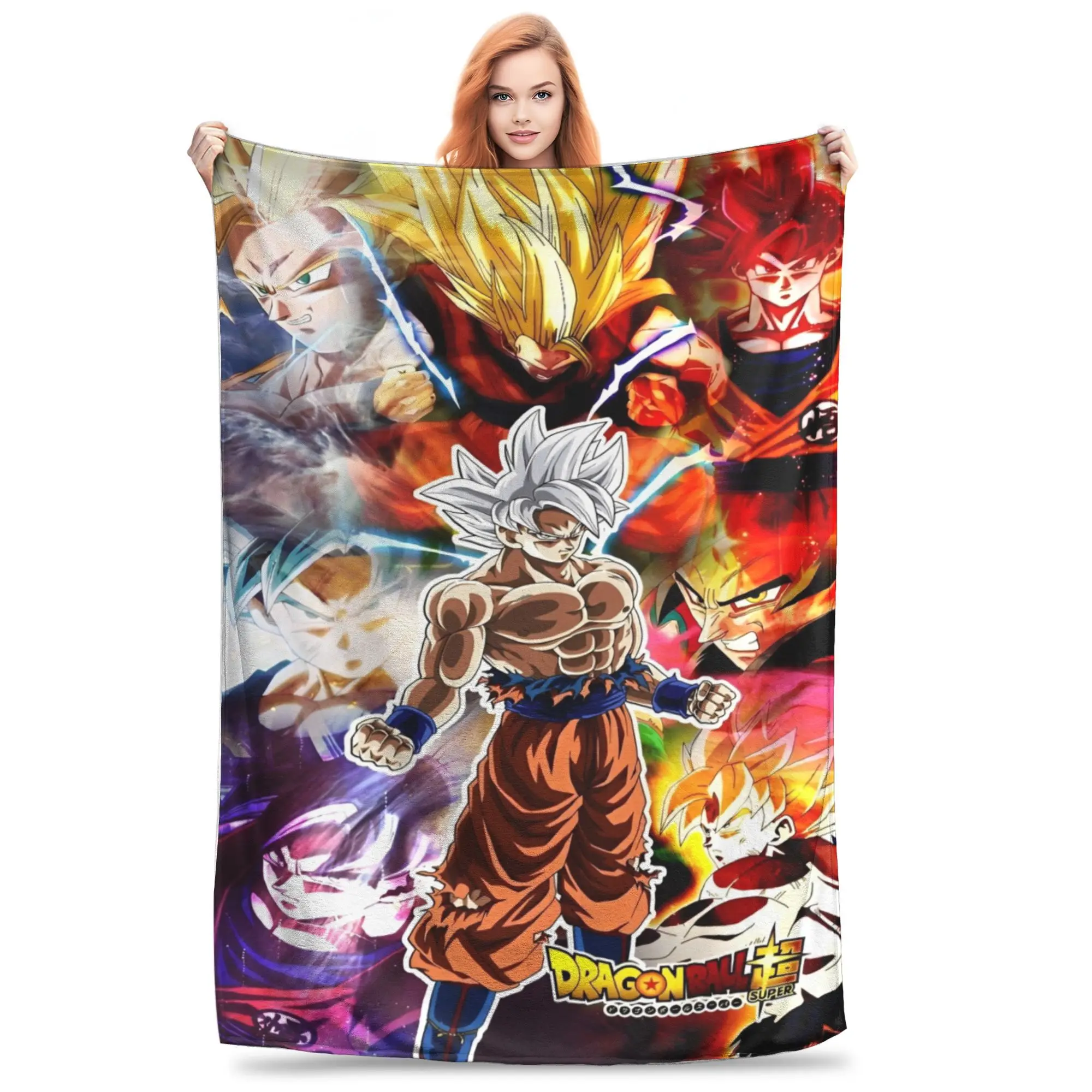

Одеяло в стиле аниме Dragon Ball DragonBall, теплое, уютное, пушистое, пледы для дивана, 50x60 дюймов, многоразмерное покрывало