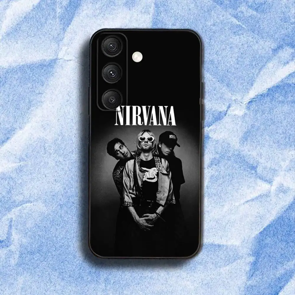 K-Kurt C-Cobain Singer  Phone Case For Samsung S 25,24,23,22,30,21,10,9,Ultra,Plus,Lite,FE,4,5G Black Soft Case