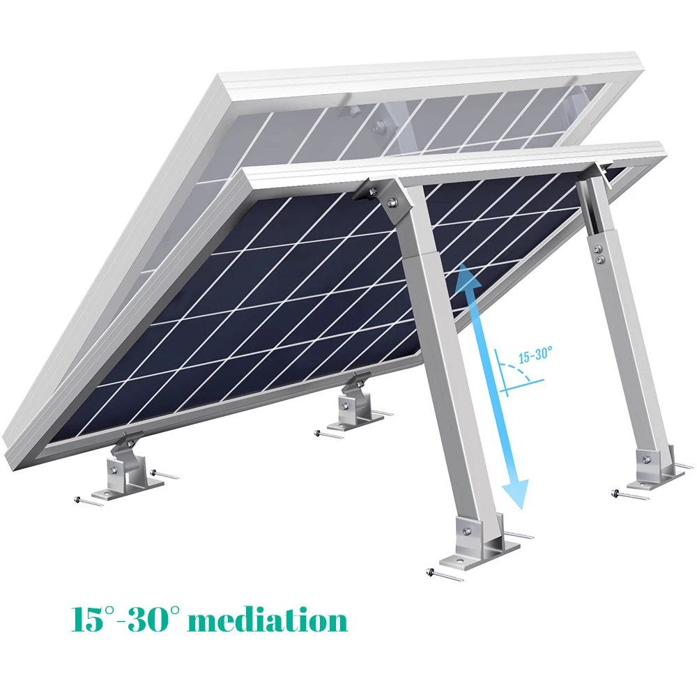 Zonnepaneel Mount Ondersteuning Aluminium Kantelbeugel Verstelbare Zonnepaneel Montagebeugel Kit Voor RV Dakboot