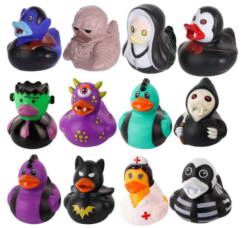 24 Pack Rubber Duck for Jeeps Bath Toy Assortment Bulk Floater Duck for Kids Baby Showers Toys Halloween Party Favors