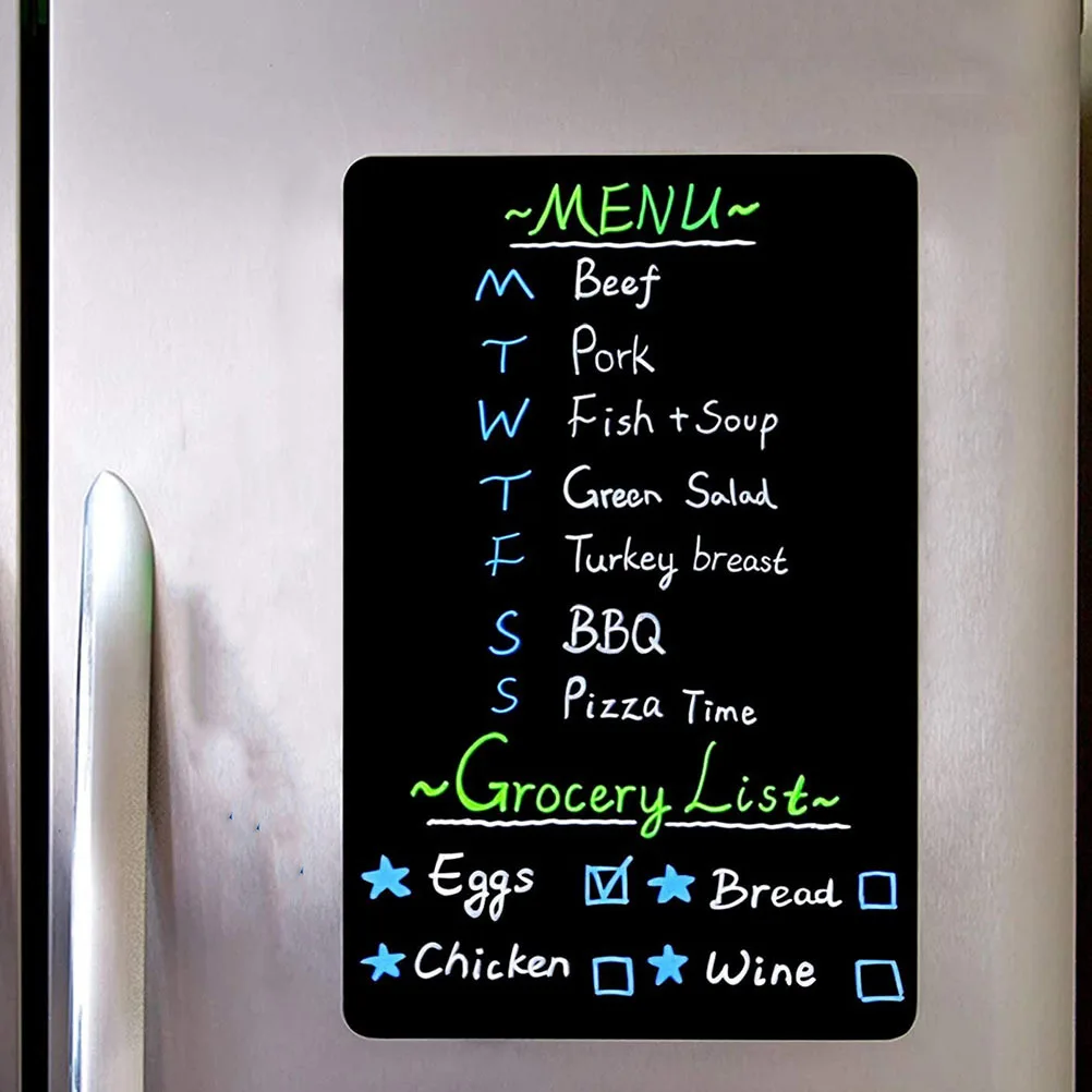 

Reusable Dry Erase Magnetic Blackboard Sticker For Fridge Planner Message Board Home Office Kitchen Organizer