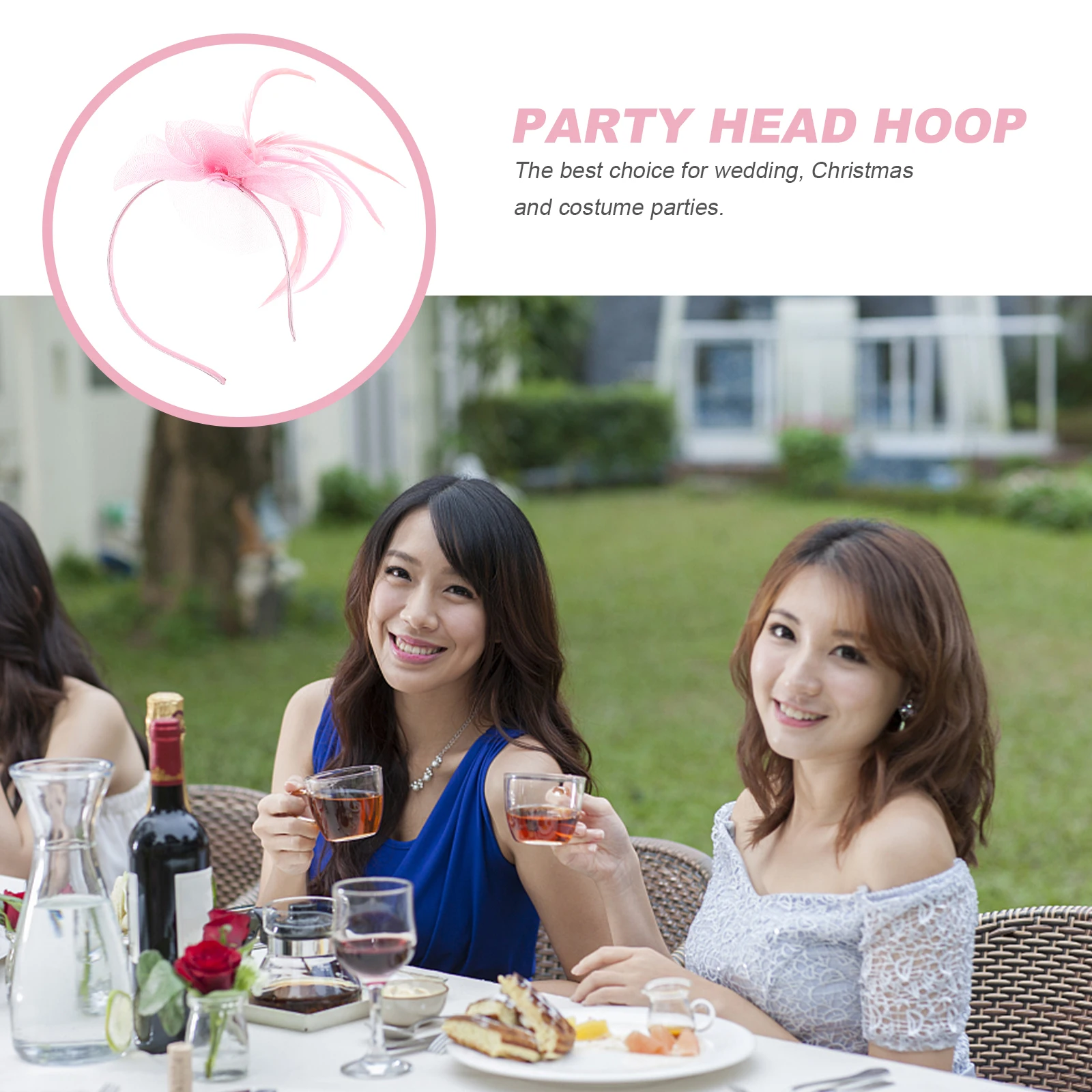 

Mesh Headband Wedding Bride Headdress Carnival Party Headwear Women Hair Hoop Decorative Practical Easy to Wear