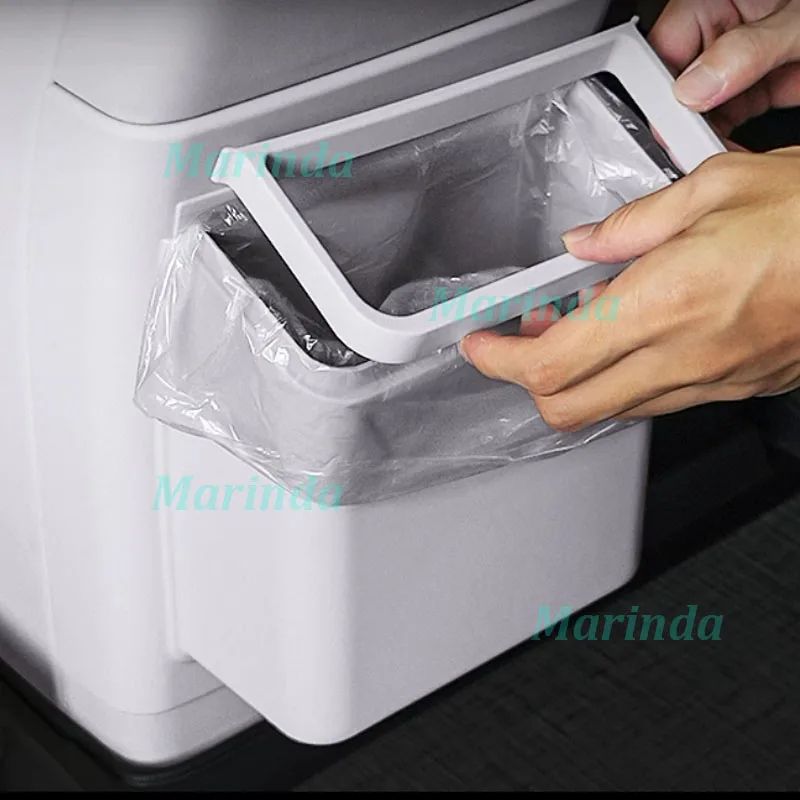 Car Rear Row Refrigerator Trash Can for Huawei AITO M9 2024 Rear Air Conditioning Outlet Anti-kick Cover Interior Accessories