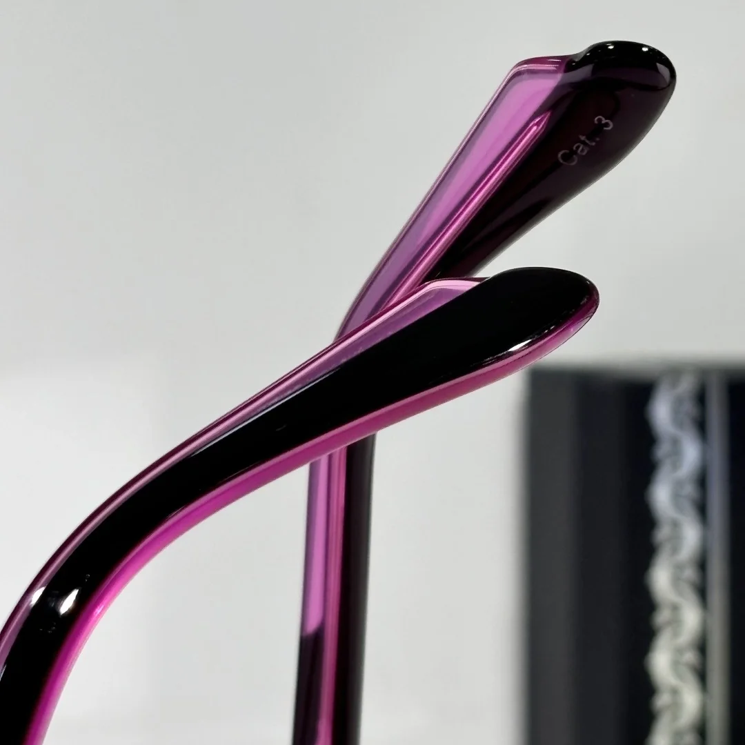 CGSN9782 Sunglasses Man Woman,Double Bridge Aviator Frame, Gradient Pink Lens, Pink Inner Temple, Y2K Sweet Cool Vibe, UV400