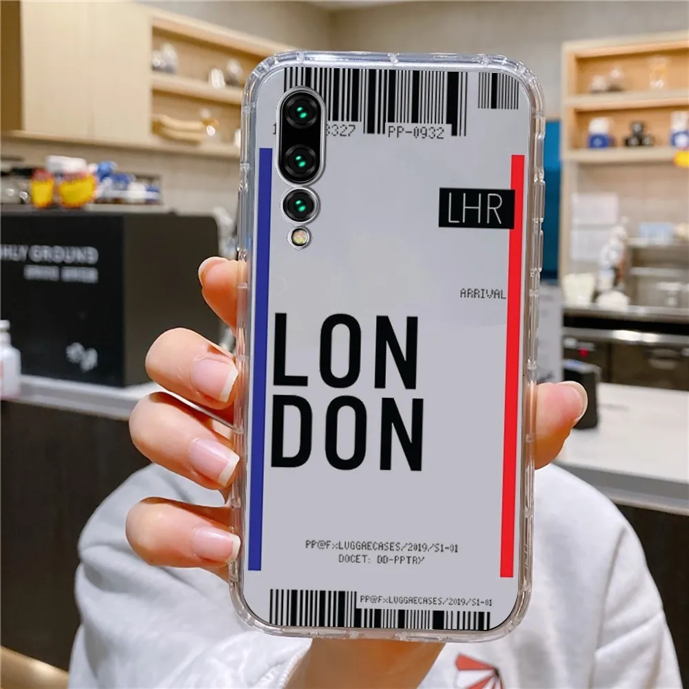 Air Ticket USA City London Paris Tokyo Travel Phone Case For Xiaomi 11 Redmi Note 11 5G 8T 9A 9 10T Note8Pro Note9 12SUltra Case