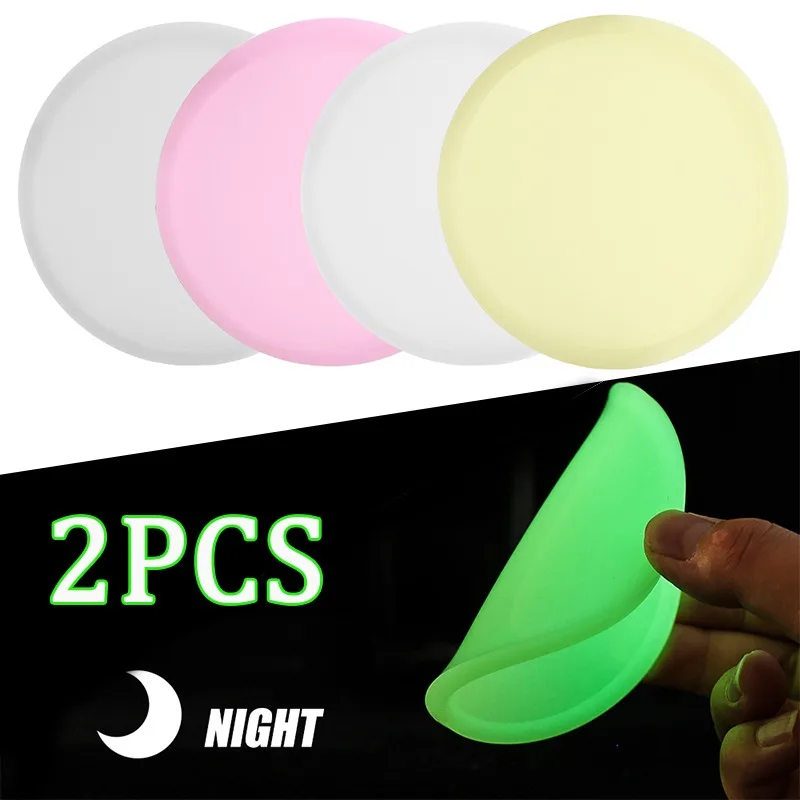 Silicone Car Luminous Coaster Round Anti-slip Mat Universal Car Interior Accessories Car Household Water Non Slip Coaster