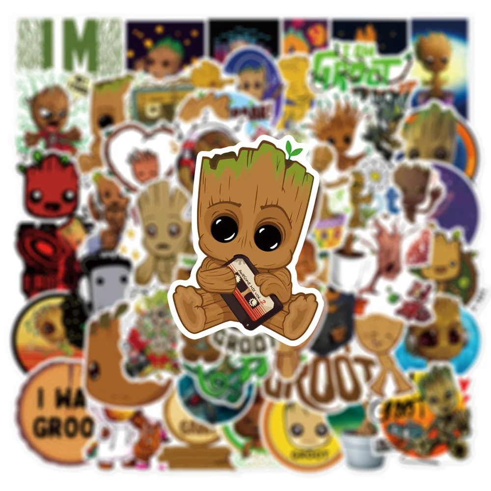 10/30/50PCS Disney Cute Groot Stickers Guardians of the Galaxy Cartoon Decals DIY Motorcycle Notebook Phone Guitar Car Kids Toy