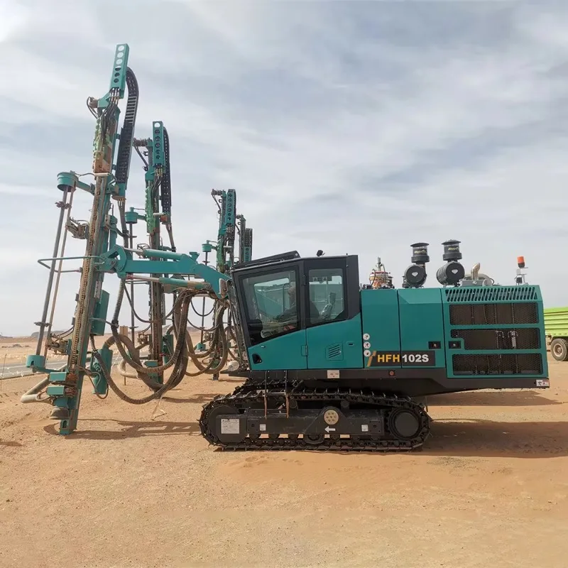 Full Hydraulic Top Hammer Surface Drill Rig Blast Hole Borehole Drilling Machine For Mining With Core Motor & Gear Components
