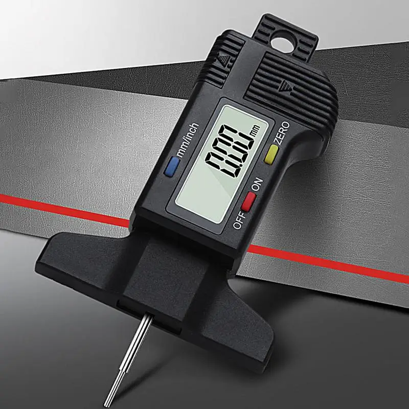 Digital Tread Depth Gauge For Car Tyre Tire Meter Thickness Gauges Automobile Tire Wear Detection Measuring Tools Depth Caliper