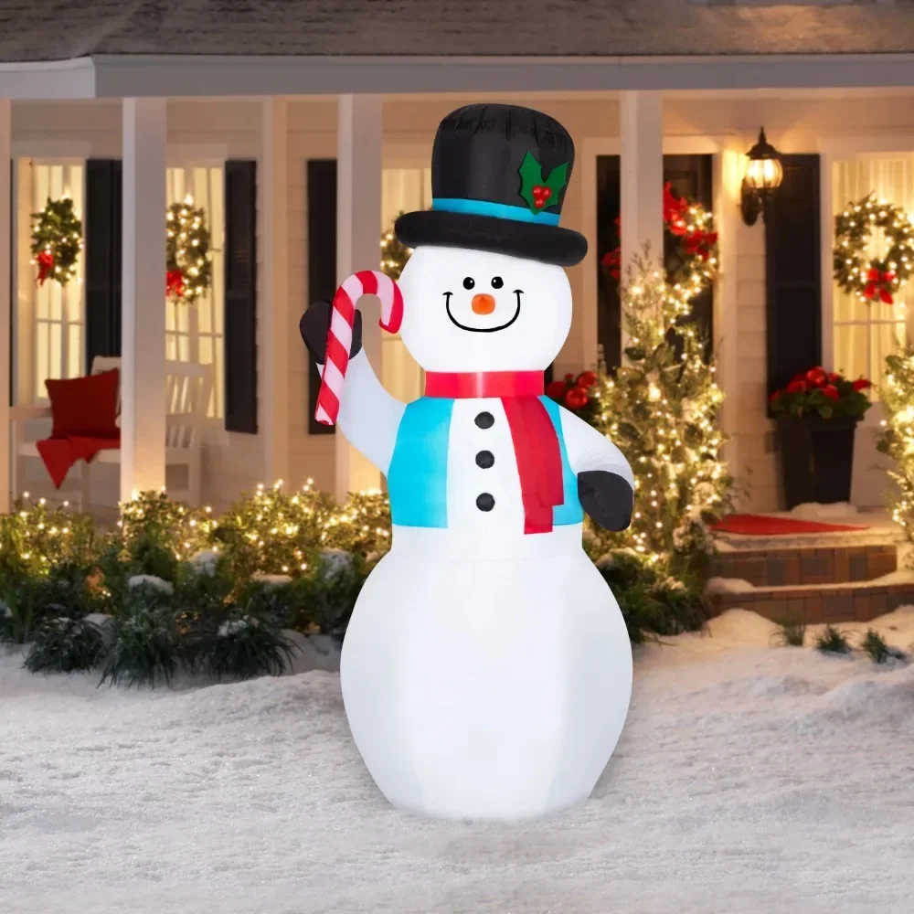 

Christmas Decorations Inflatables Christmas 7 Foot Snowman With Candy Cane Decoration 2024 Gift Tree Liquidations Ornaments Home