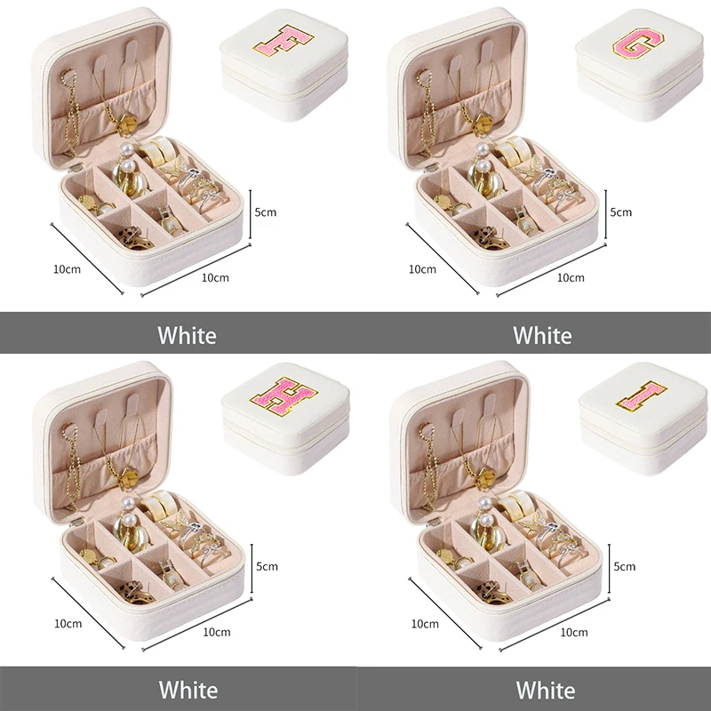 Mini Jewelry Storage Box Portable Home Travel Earrings Necklace Storage Case for Women Ring Organizer PU Leather Display Case