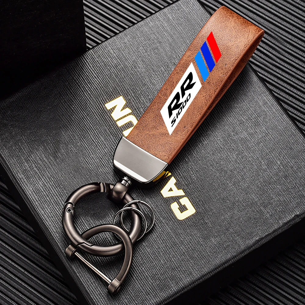 High-Grade Leather Motorcycle Keychain Holder Keyring Accessories For BMW S1000RR S 1000RR 2017 2020 2021 2022 view 4