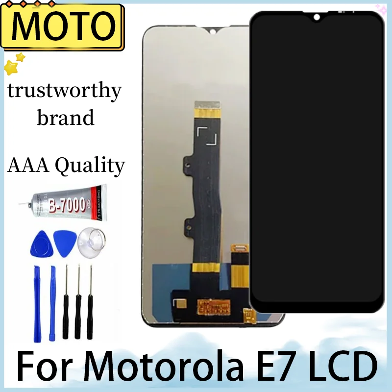 

6.5" For Motorola Moto E7 LCD Display Touch Screen Digitizer Assembly +Frame XT2052 Display For Moto E7 Replacement Repair Parts