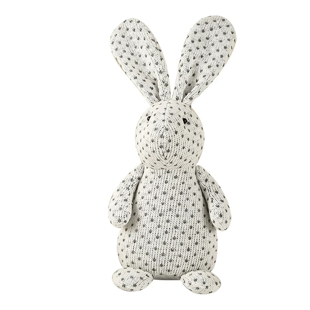 Easter Bunny Stuffed Rabbit Plush Toy - Spring Holiday Desktop Decoration, Black Bunny Ornament for Kids, Easter Home Decor