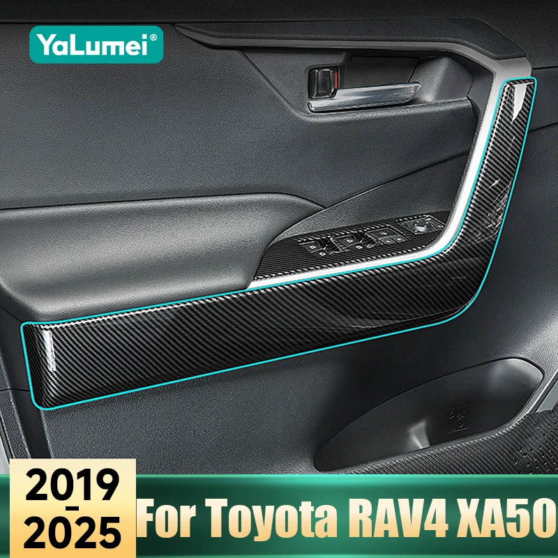 Für Toyota RAV4 XA50 RAV 4 Hybrid 2019 2020 2021 2022 2023 2024 2025 ABS Auto-Tür Innen-Armlehnen-Griff Anti-Kratz-Zierleiste Aufkleber