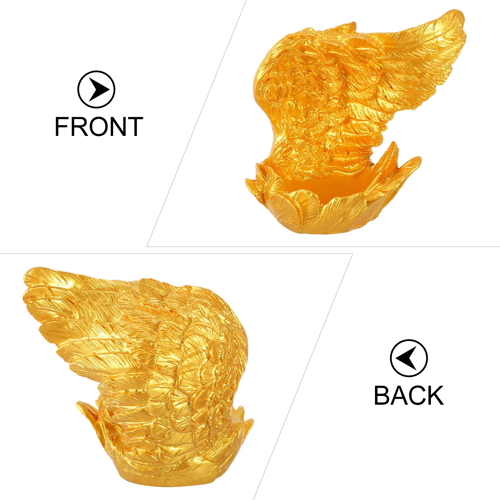 

1Pcs Unique Angel Wing Statue Resin Crafts Crystal-Ball Support Base Decor Crystal-Ball Base Tabletop Wing Statue