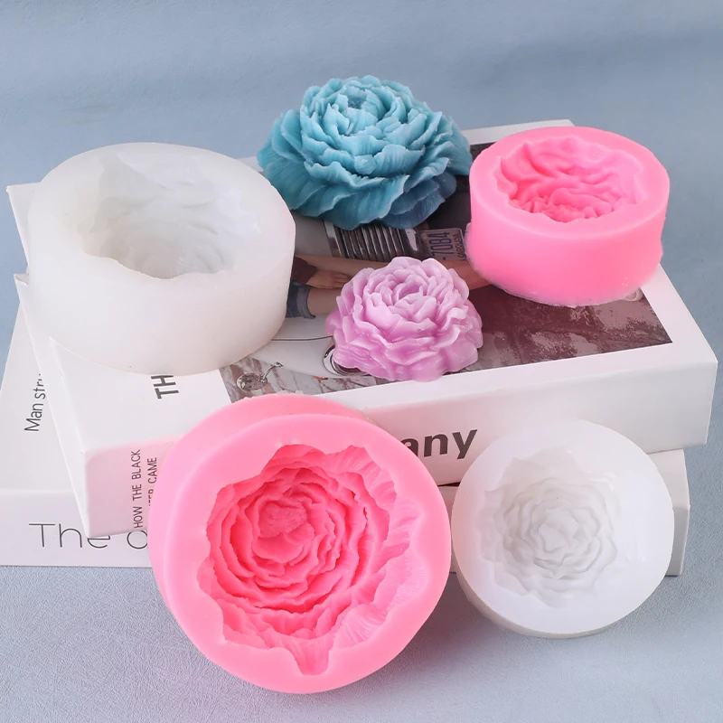 قالب سيليكون للصابون المصنوع يدويًا؛ شمعة عطر السيارة مع عطر الفاوانيا؛ قالب تزيين الكيك #5