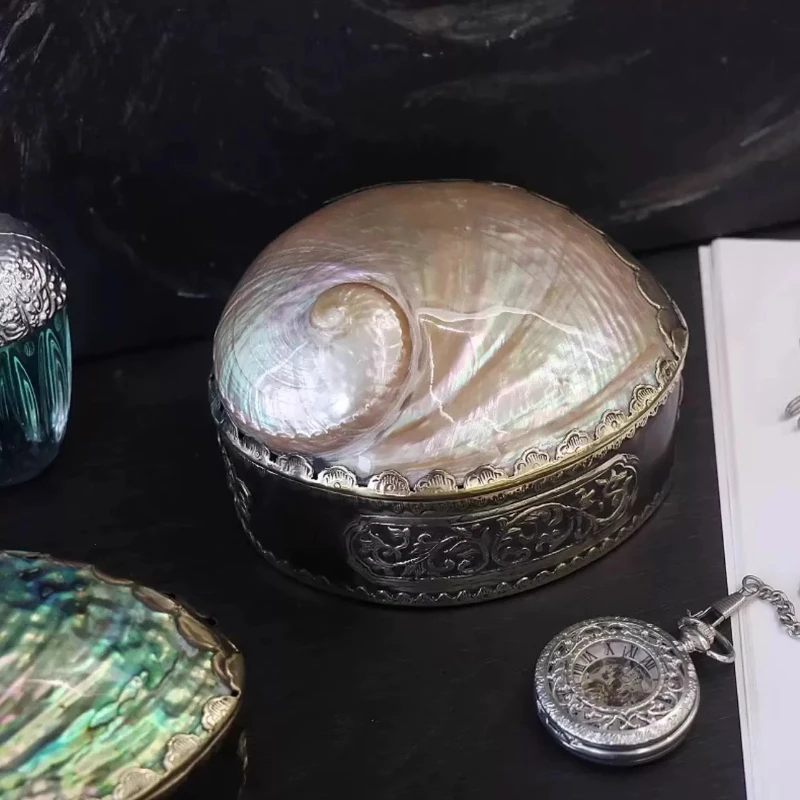 

Southeast Asian Luxury Shell Jewelry Box, Exquisite Moonlight Treasure Box, Vintage Jewelry Organizer, Gift Box for Rings