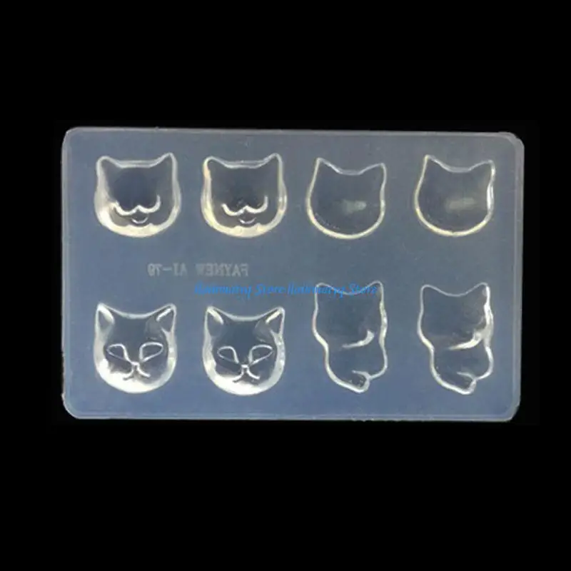 

573B Rabbit Hanging Beads Wings Cats Face Square Diamond Mold UV Resin Silicone Mold Jewelry Making Tools Art Crafts