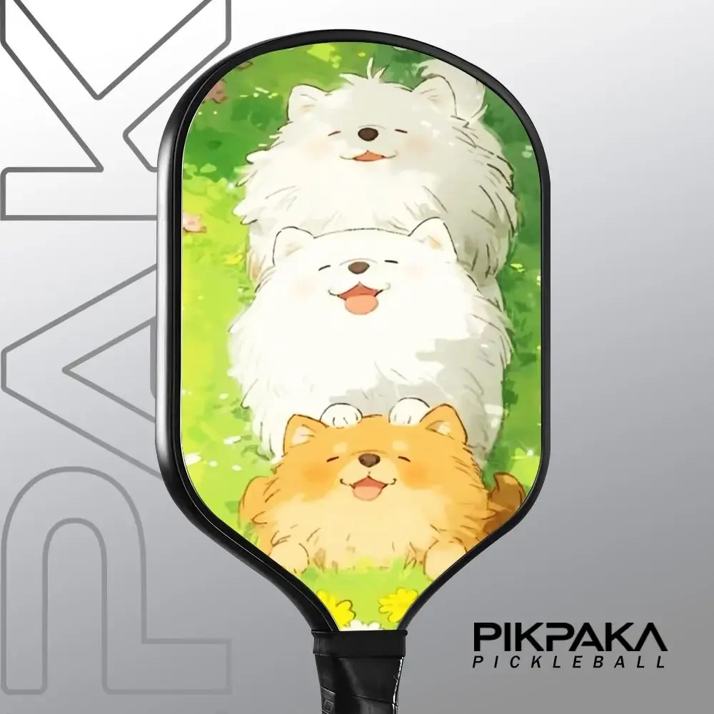 

Pickleball Paddle T700 Carbon Fiber 16MM Honeycomb Core Sandblasting Surface Comfort Grip Racket Cartoon Drawing Animal