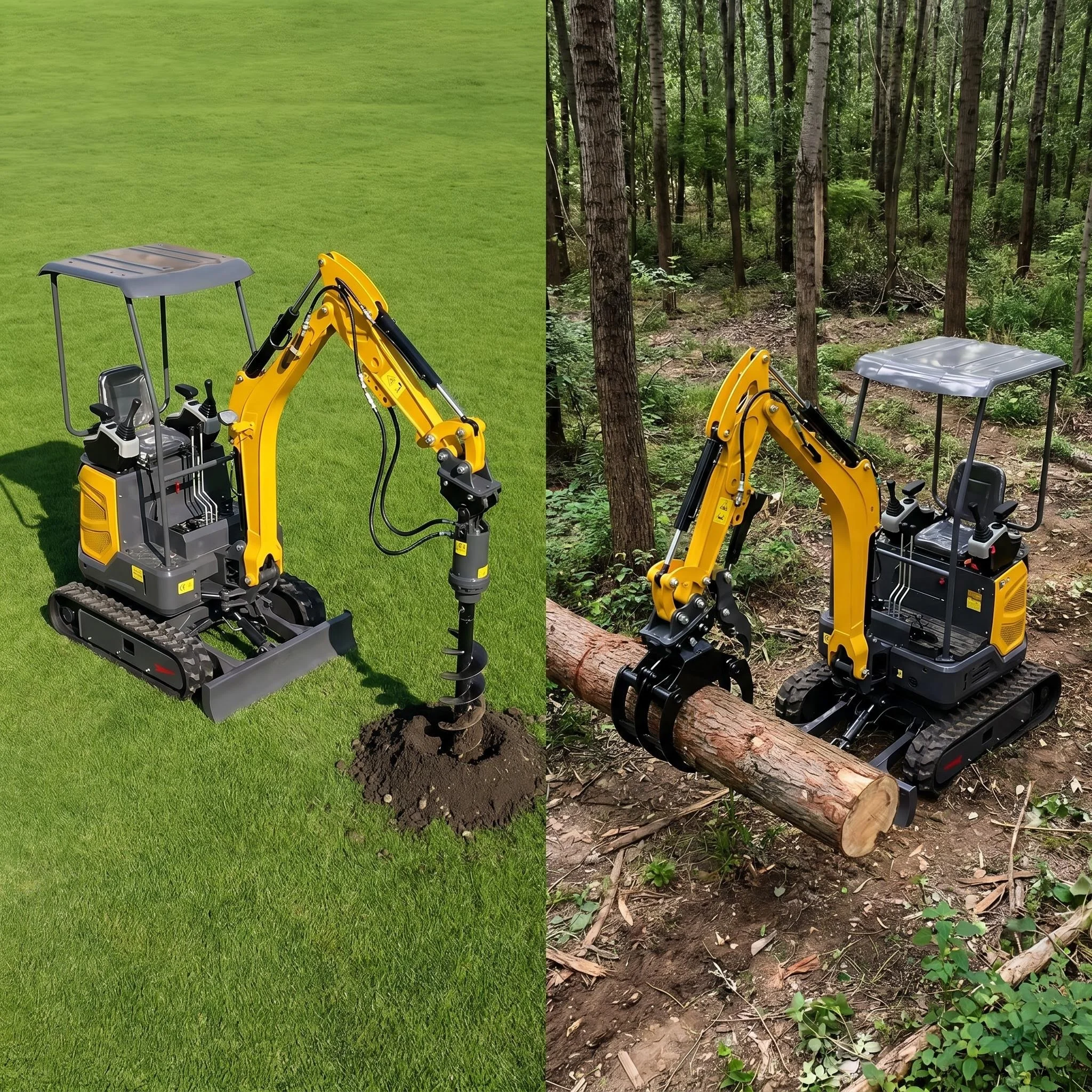 Customized New Model Small Kubota Engine Mini Excavator 1.5 Ton 2 Ton 1 Ton Digger Machine Farm Small Excavator