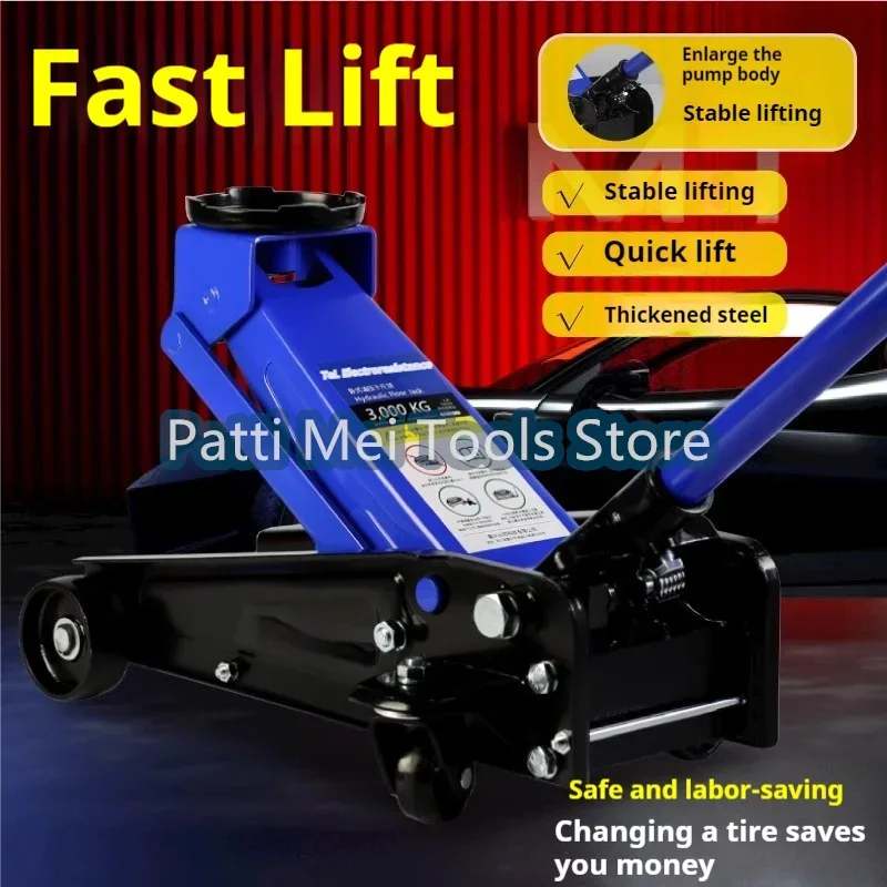 Gato Horizontal para herramienta de cambio de neumáticos SUV, sedán de coche, mantenimiento hidráulico, 2 toneladas, presión de aceite, elevación rápida, superventas
