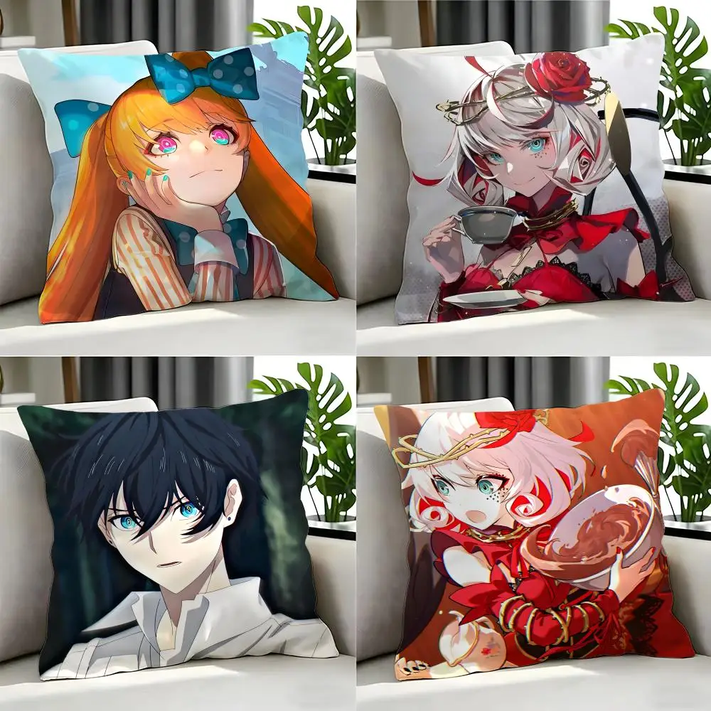 anime Takt Op. Destiny – ensemble de housses de coussin, 4 pièces, 50x50, 45x45, 40x40, taie d'oreiller décorative pour canapé, décoration de la maison