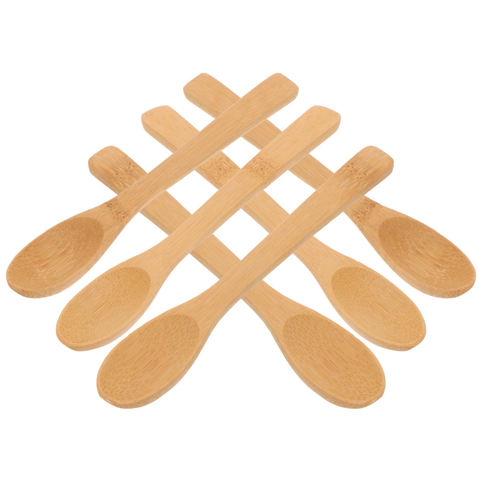 Cuchara para mermelada ecológica, cuchara para mezclar de bambú suave para café, leche, miel, azúcar, sopa, para servir en casa, cocina, oficina, 6 uds.