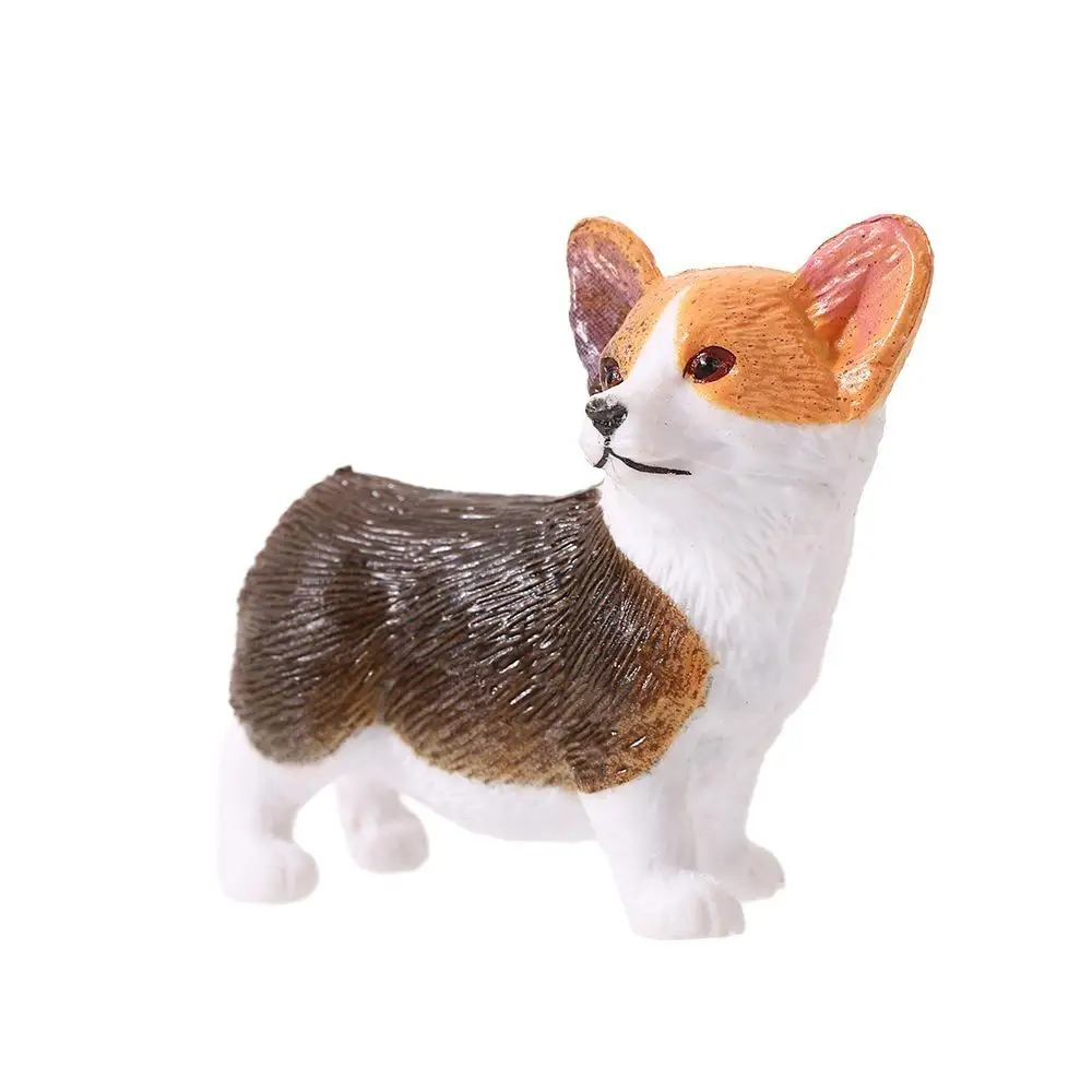 8x Resin Corgi Figurines Animal Dashboard Ornaments Collectible Corgi Sculpture for Tabletop Computer Monitor