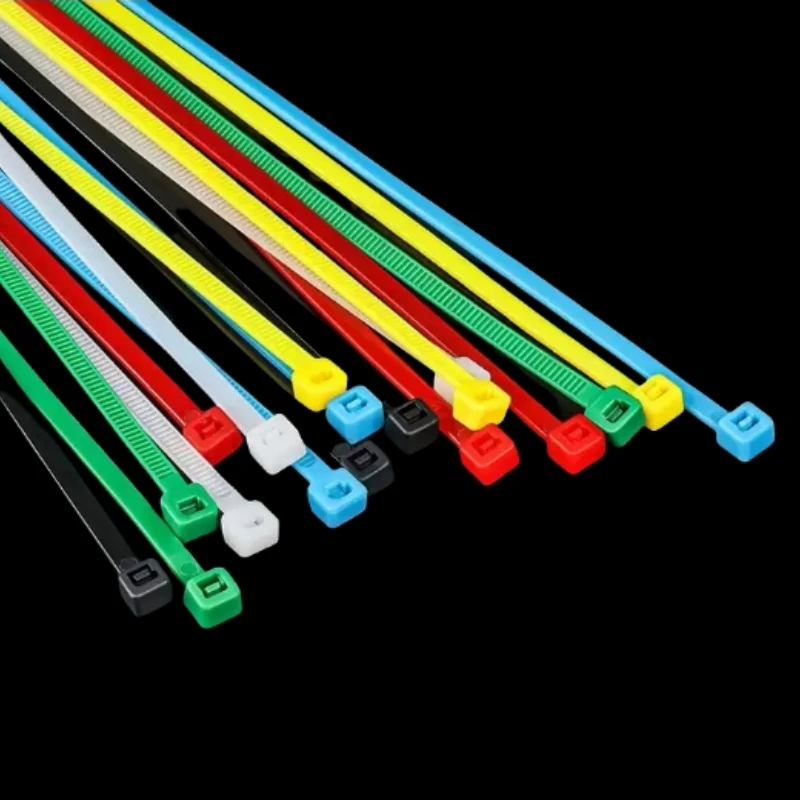 Imagen 3: Cables de nailon de plástico, bridas con cremallera, bridas para cables autoblocantes multiusos, bucle de sujeción, envoltura de cables reutilizable para el hogar y la Oficina